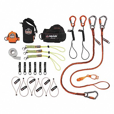 ERGODYNE 3185 Tool Tethering Kit Black/Green/Orange