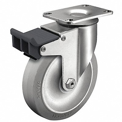 COLSON 204256445BRK5 Standard Plate Castor Wheel 1-1/4 W