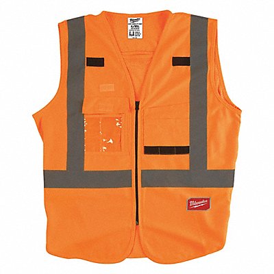 MILWAUKEE 48735071 High Visibility Vest S/M Orange/Red