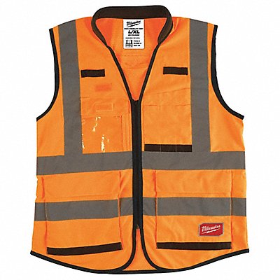 MILWAUKEE 48735053 High Visibility Vest 2XL/3XL Orange/Red