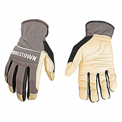 YOUNGSTOWN GLOVE CO. 12318070XL Leather Gloves Grey Grade A XL PR