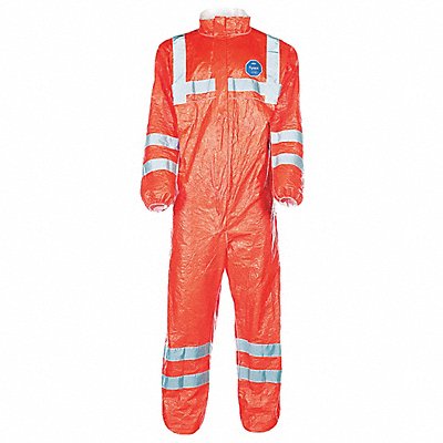 DUPONT TY125SHV2X0025XC Coveralls 2XL Org Tyvek 500 HV PK25