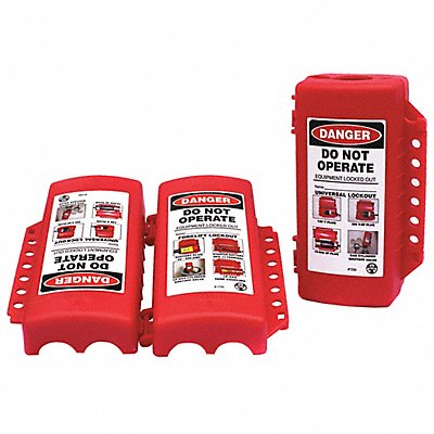 SKILCRAFT 534000NIB0397 Universal Lockout Device Red 7-1/4 H
