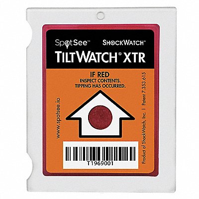 TILTWATCH 24101 Tilt Indicator Label 80 Deg PK100
