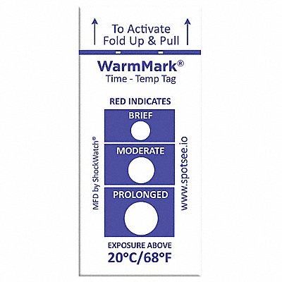 WARMMARK WM2068 Temperature Indicator Label Heat PK100