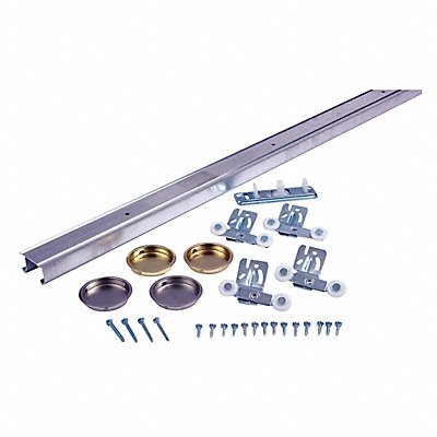 NATIONAL GUARD SLAL75BP96 Track Kit Sliding Door Type Alum. Silver