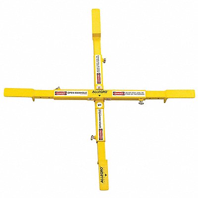 ALLEGRO 940624A Manhole Safety Cross Steel 15 lb Yellow
