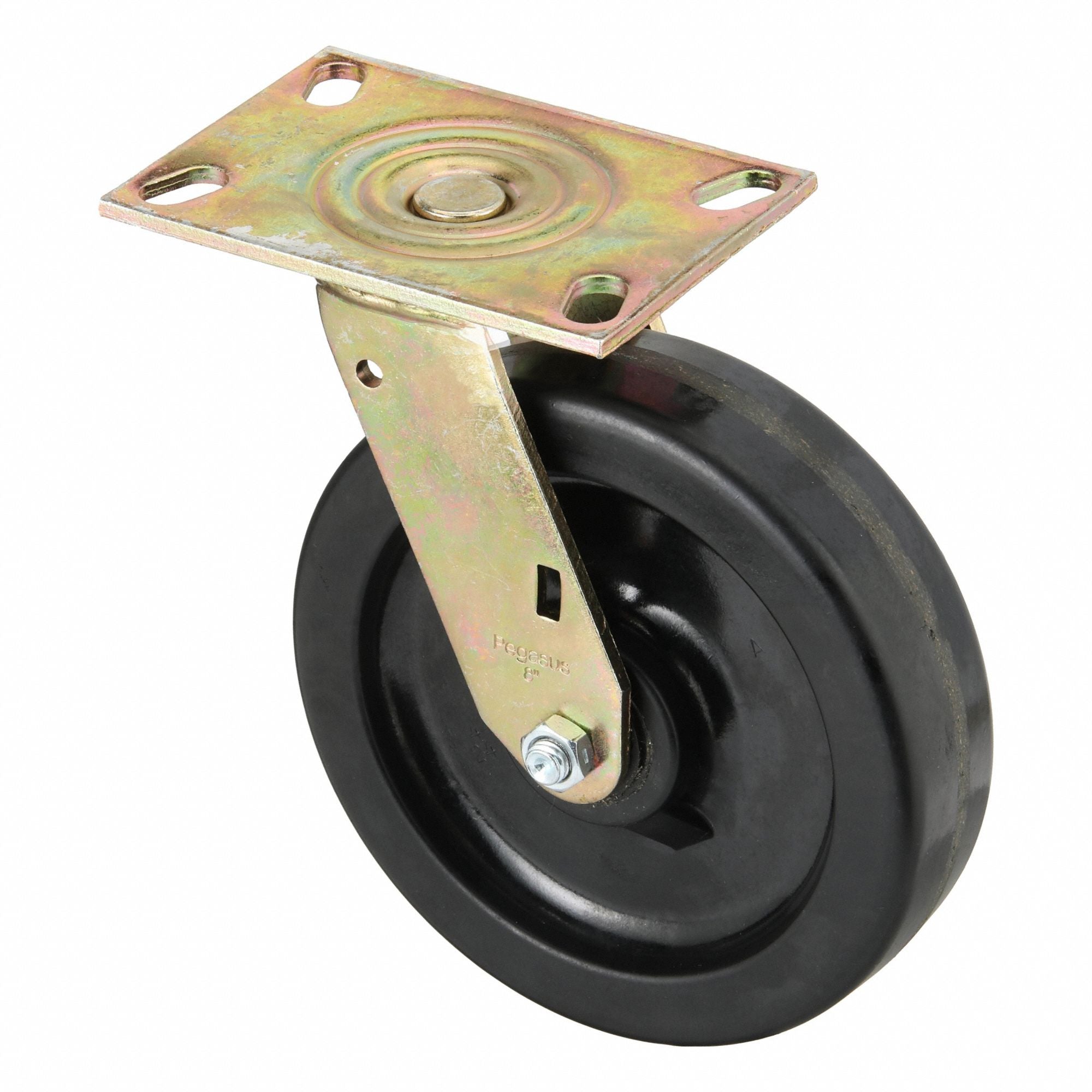 GRAINGER P21SPH080R16YZ Standard Plate Castor Wheel 8 Dia