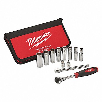 MILWAUKEE 48229000 Socket Wrench St Chrome 6Pt 5/16 - 3/4 in