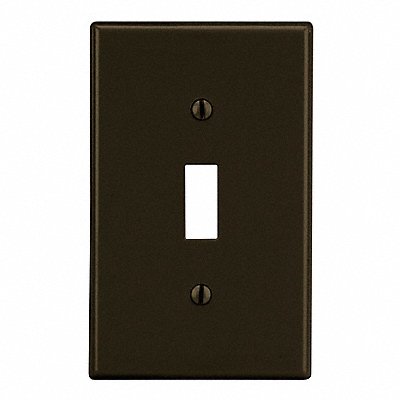 HUBBELL P1 Toggle Switch Wall Plate Standard Brown 1 Gang Smooth Satin