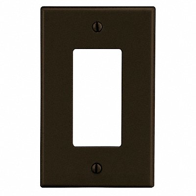 HUBBELL P26 Rocker Wall Plate Stnd Brown 1 Gang Smooth Satin