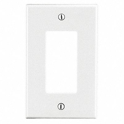 HUBBELL P26W Rocker Wall Plate Standard White 1 Gang Smooth Satin