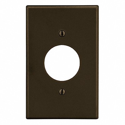 HUBBELL P7 Sng Rcpt Wall Plate Standard Brown 1 Gang Smooth Satin