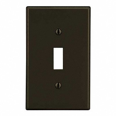 HUBBELL PJ1 Tgl Switch Wall Plate Mid Brown 1 Gang Smooth Satin