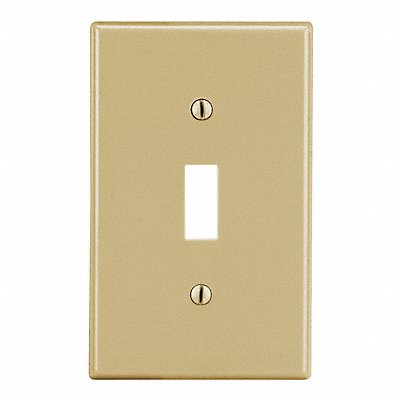 HUBBELL PJ1I Toggle Switch Wall Plate Mid Ivory 1 Gang Smooth Satin