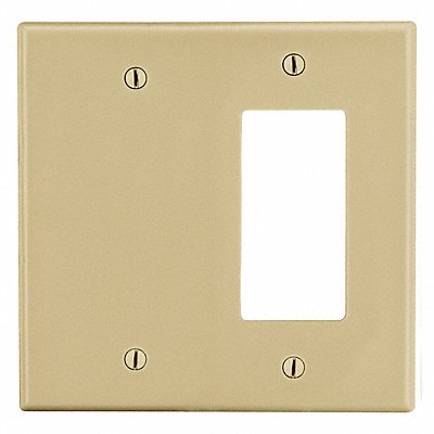 HUBBELL P1326I Duplex/Decorator Blank Wall Plate Ivory