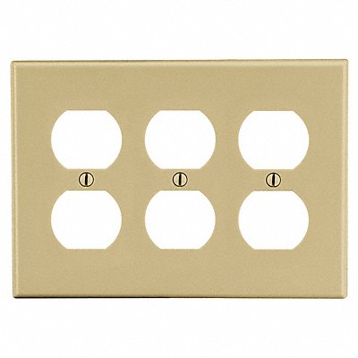 HUBBELL P83I Duplex Receptacle Wall Plate Ivory