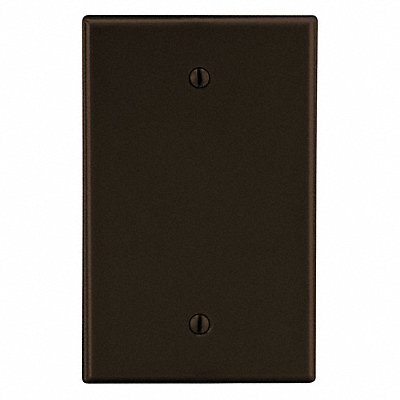 HUBBELL PJ13 Blank Box Mount Wall Plate Blank Mid Brown 1 Gang Smooth Satin