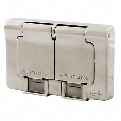 HUBBELL HBLSS84X Weatherproof Wall Plate Silver
