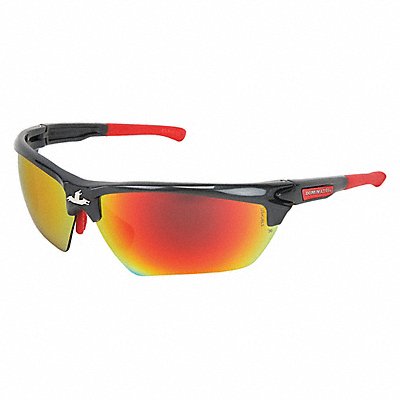 MCR SAFETY DM131RDC Safety Glass Red Mirror Lens Half-Frame