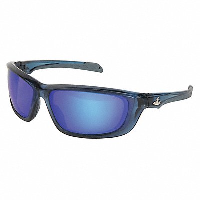 MCR SAFETY UD128BZ Safety Glass Blue Mirror Lens Full-Frame