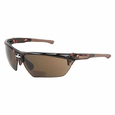 MCR SAFETY DM13H25BPF Bifocal Safety Reading Glasses +2.50