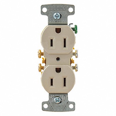HUBBELL RR15LA Receptacle 125VAC 15A Light Almond