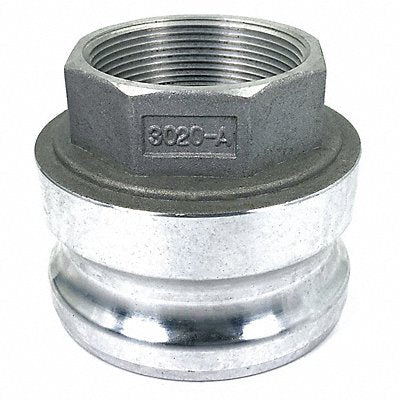 GRAINGER PLE07 Cam and Groove Adaptor 3 Aluminum