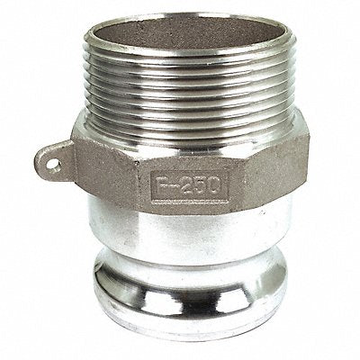 GRAINGER PLE36 Cam and Groove Adaptor 2-1/2 Aluminum