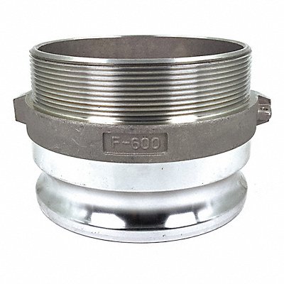 GRAINGER PLE40 Cam and Groove Adaptor 6 Aluminum