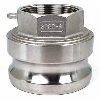 GRAINGER PLE88 Cam and Groove Adaptor 3 316 SS