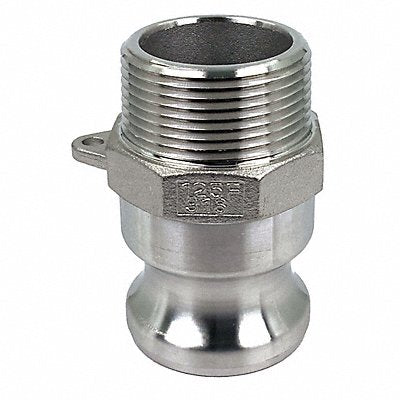 GRAINGER PLE117 Cam and Groove Adaptor 1-1/4 316 SS