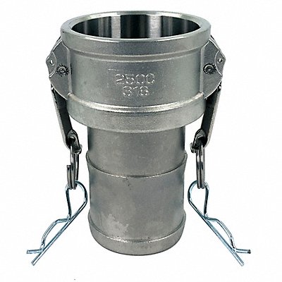 GRAINGER PLE142 Cam and Groove Coupling 2-1/2 316 SS