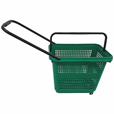 SHOPPING BASKET 114555VER0 Rolling Hand Basket PP Green 18 1/2 in