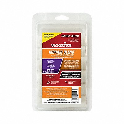 WOOSTER RR504 Mini Roller Cover 4 1/2 L 1/4 Nap PK10