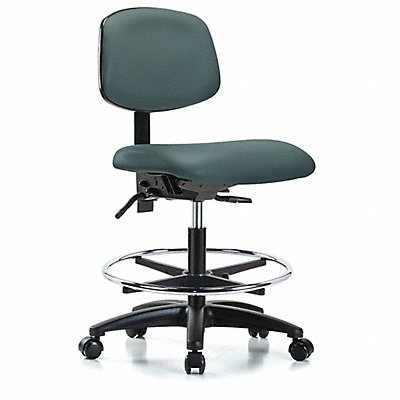 GRAINGER GRVMBCHRGCFRC8546 Cleanroom Task Chair 300 lb Cap. Vinyl