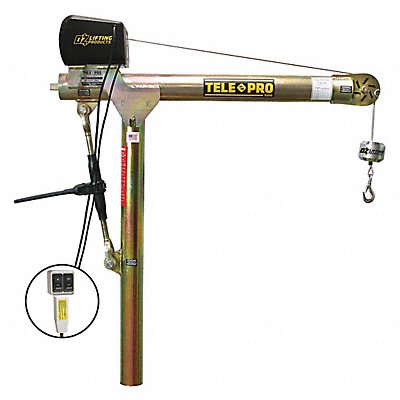 TELE-PRO OZTP500DAVACW Davit Crane 500 lb 23in to 66in Reach