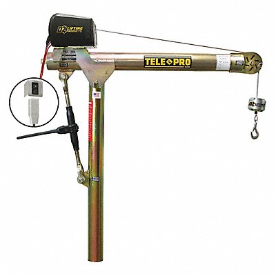 TELE-PRO OZTP500DAVDCW Davit Crane 500 lb 23in to 66in Reach