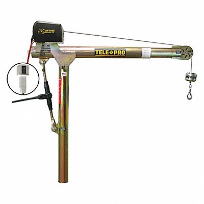 TELE-PRO OZTP1200DAVDCW Davit Crane 1200 lb 23in to 66in Reach