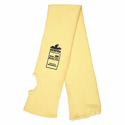MCR SAFETY 93724T Cut Resistant Sleeve Yellow L Size