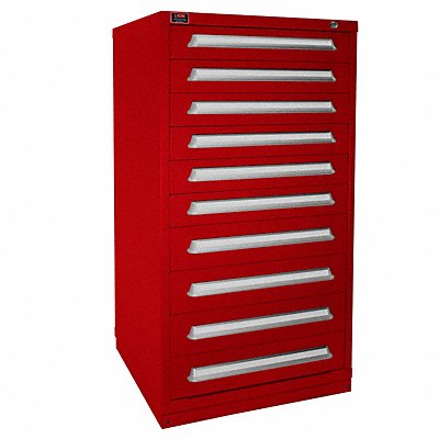 LYON HHM6830301009IL Modular Drawer Cabinet 59.25 x30 x28 Red 10Drwr