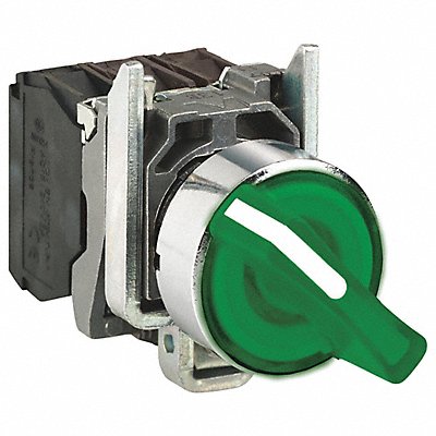 SCHNEIDER ELECTRIC XB4BK123B5 Selector Switch Illuminated 2Pos 22mm Green