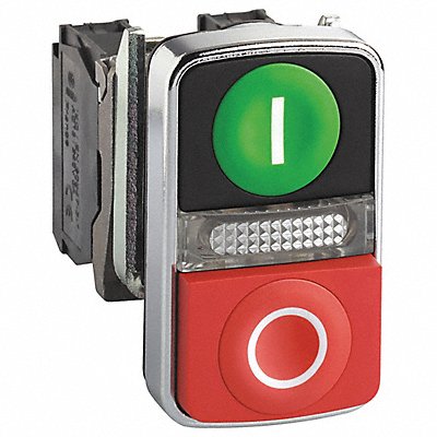 SCHNEIDER ELECTRIC XB4BW73731M5 Illuminatedinated PushButton FullVolt Green 1NO/1NC