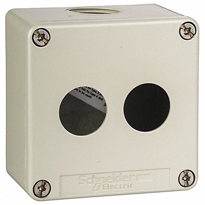 SCHNEIDER ELECTRIC XAPG19702 CtrlStationEnclosur 22mm 2Hole DiCstZinc