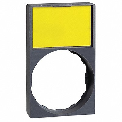 SCHNEIDER ELECTRIC ZBY6H102 Legend PlateHolder Plastic Wht Yllw 22mm