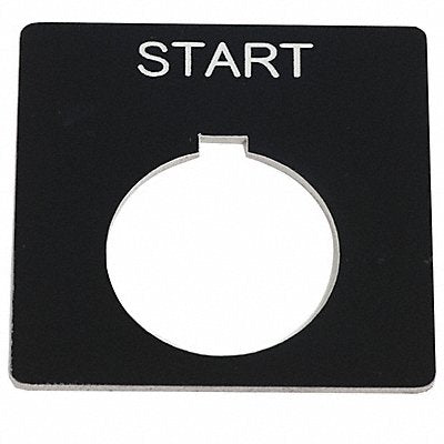 SCHNEIDER ELECTRIC 9001KN101BP Legend Plate Start White/Black Square