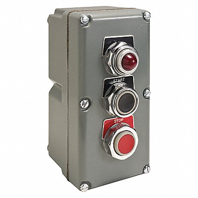 SCHNEIDER ELECTRIC 9001KYK317 Control Station DeadEnd 2Buttn Blk/Rd 1Light