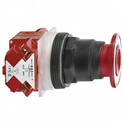 SCHNEIDER ELECTRIC 9001SKR9RH6 Mushroom Head Push Button Non Illuminated Red 1NC