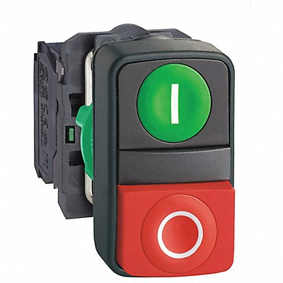 SCHNEIDER ELECTRIC XB5AL734155 MultiheadOperator Grn Rd Non Illuminated 22mm
