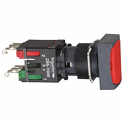 SCHNEIDER ELECTRIC XB6DA45B Flush Push Button Operator NonIlluminated Red 1NO/1NC